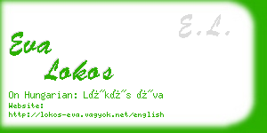 eva lokos business card